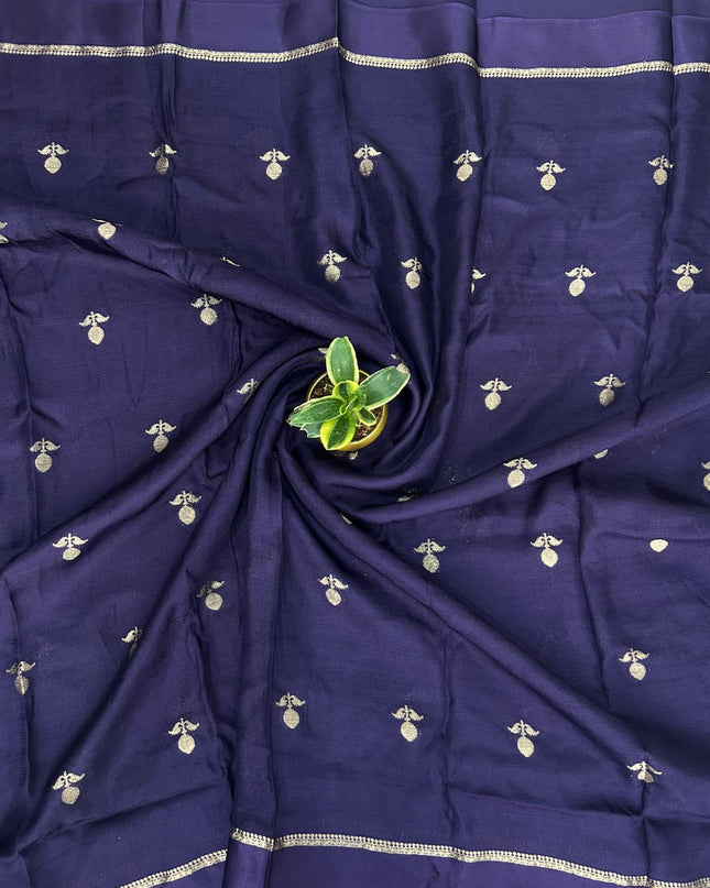 Purple 08 jute linen saree