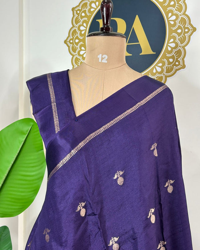 Purple 08 jute linen saree