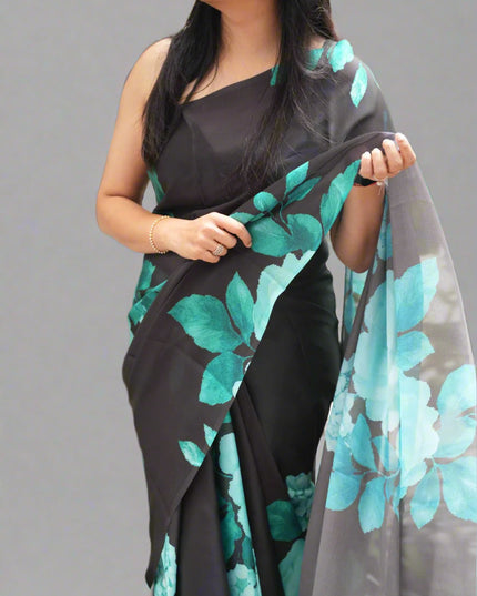 Kajol satin saree