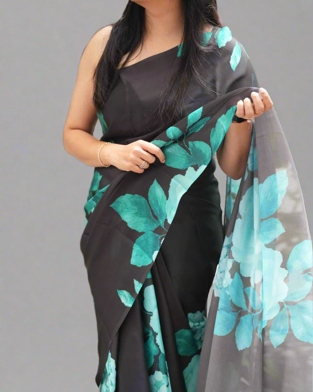 Kajol satin saree
